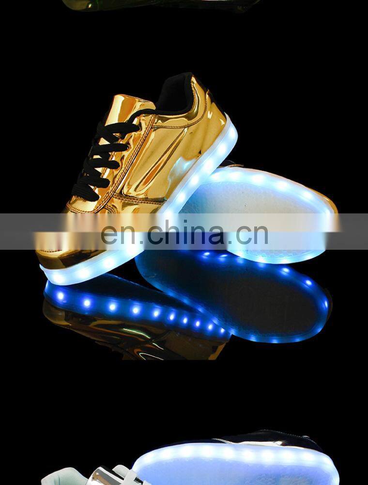 Melbourne shuffle ghost step dance Pink Micro PU leather luminous LED shoes sneakers men women footwear