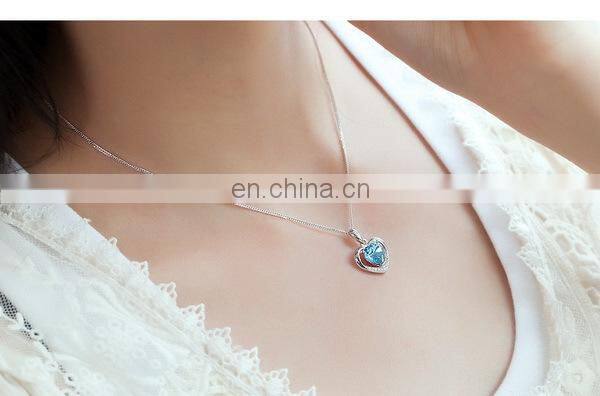 925 silver box chain forever heart necklace high quality