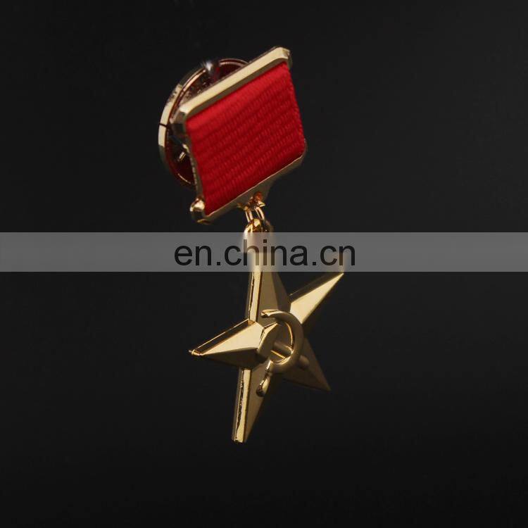 Custom pentagram glod plating medal of honour
