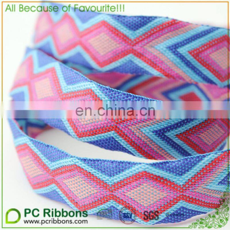2.5cm custom woven jacquard embroidered ribbons