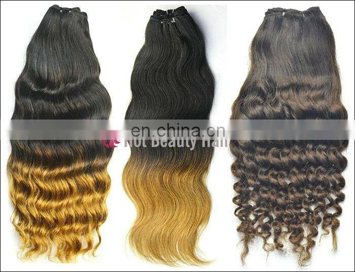 Hot beauty New Two Omber Body weaving Human Virgin Peruvian Hair Wave extension with Wholesale price