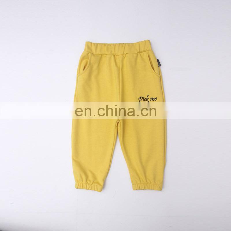 Terry Long Pant embroidery Loose Pant Boys and Girls stitchwork wide leg Pant For Uniset on Sale