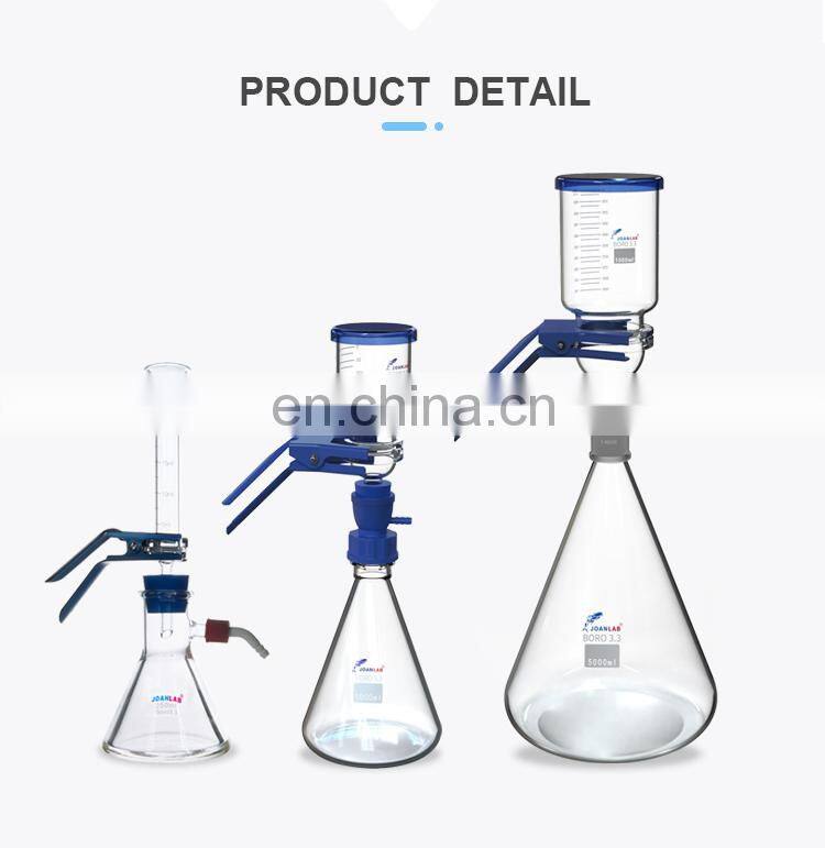 JOANLAB 500ml Laboratory Glass Funnel Vacuum filter Solvent Filtration Apparatus