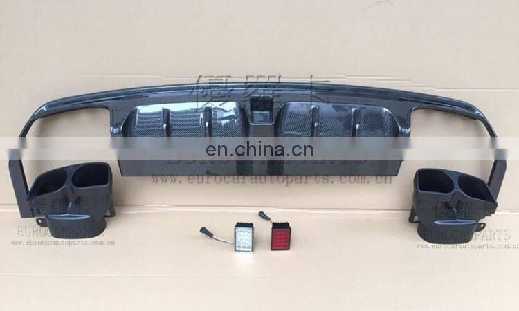 B850 diffuser with muffler tips fit for MB S-class W222 S63/S65 to B-style carbon fiber rear diffuser for S65 B diffuser