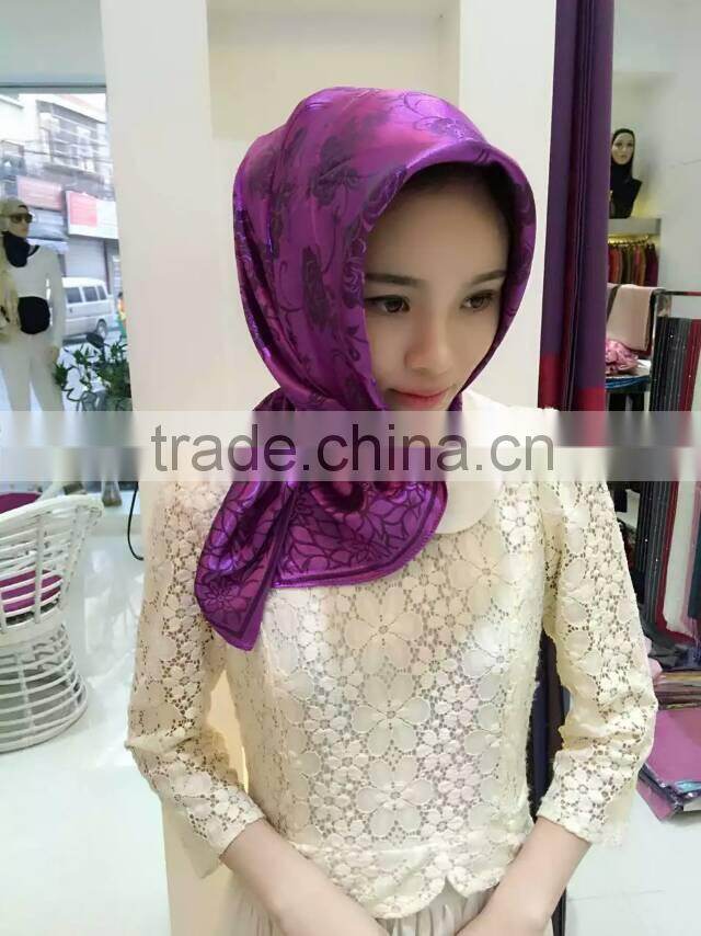 latest design high quality islamic square scarfs muslem headscarf shawl
