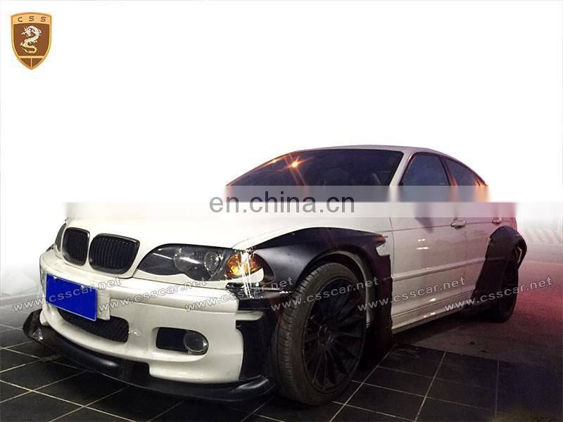 Rocket bunny style wide body kit for bm-w M3 e36/e46 in frp
