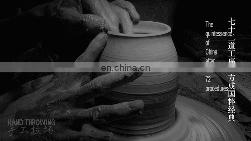 Blue and white landscape Shang ceramic flower floor vase for living room decoration