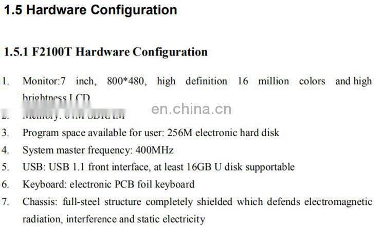 F2100T 7" Screen 800*480 2 Axis CNC Controller For CNC Plasma Cutting Machine Laser Flame Cutter