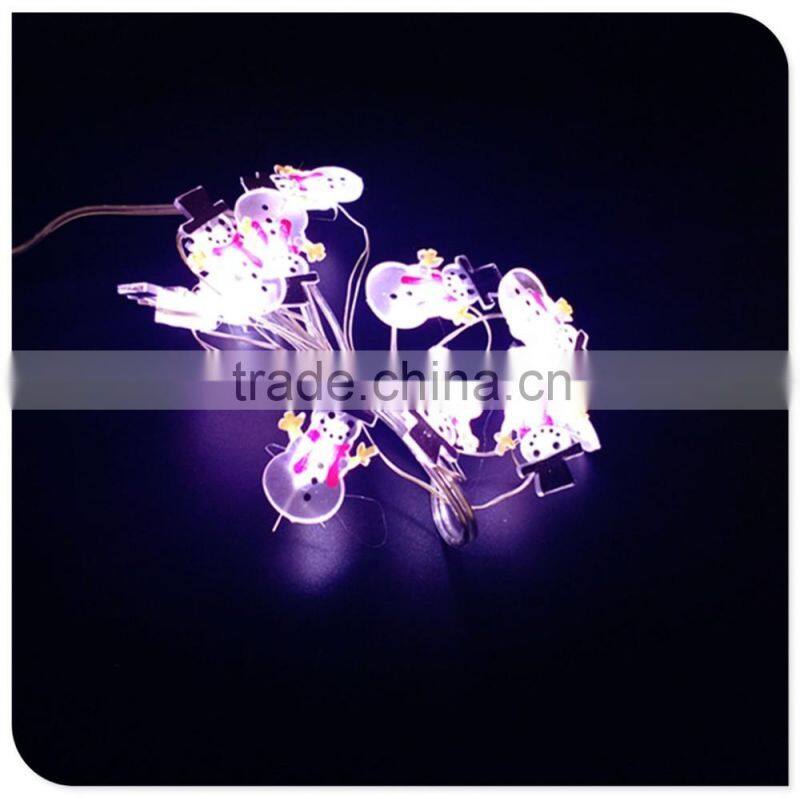 battery operated copper wire with snowman mini led christmas lights