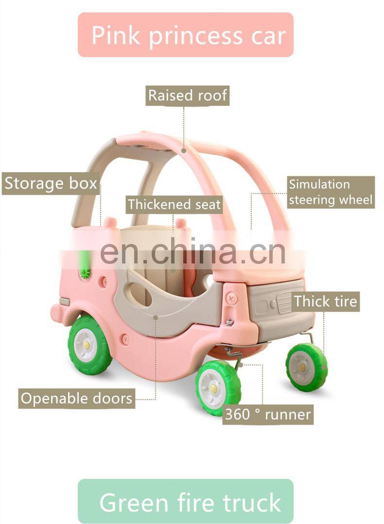 New Design Colorful Indoor Children Plastic Toy Ride on Princess Car Fire Truck Car