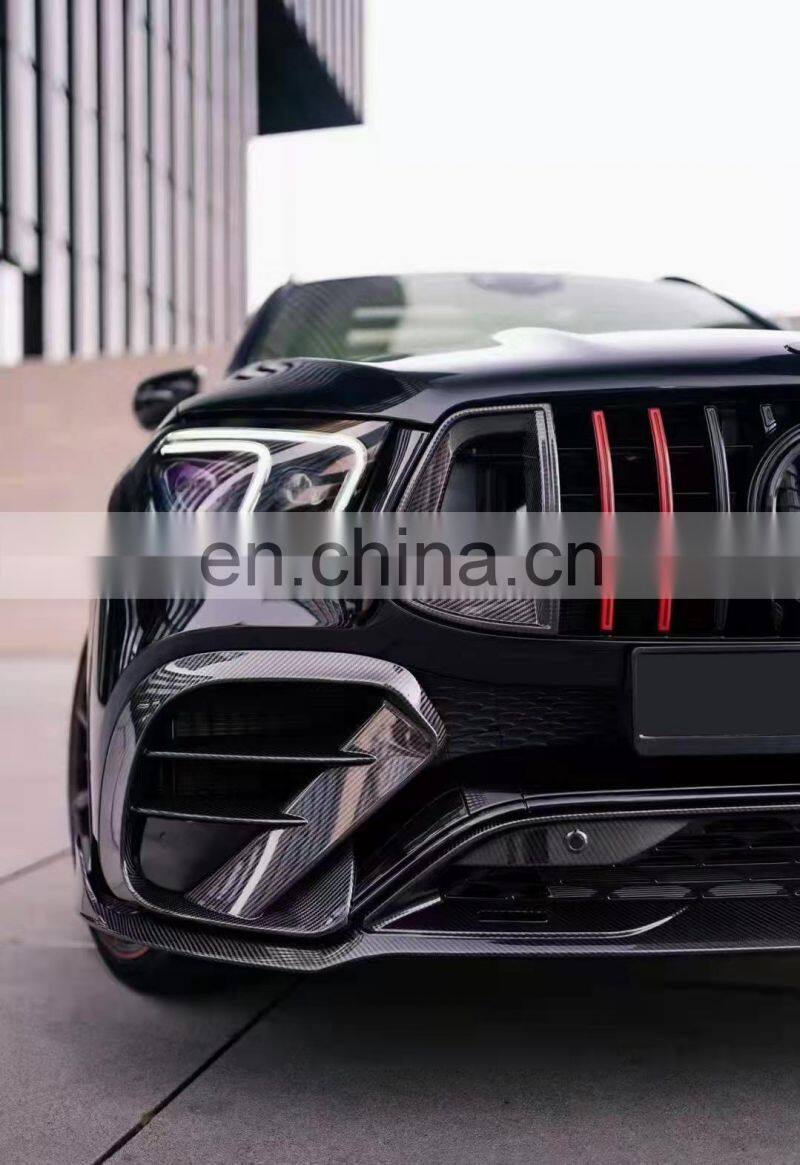 Runde Bar-bus Kit For Mercedes-Benz GLE W167 Upgrade B 800 Style Carbon Fiber Body Kit Front Lip Grille Wheel Eyebrow Side Skirt