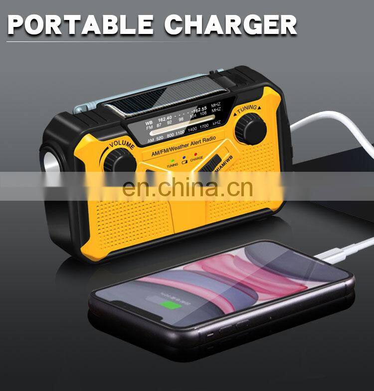 small pocket am fm portable radio with built-in rechargeable emergency light weather crank solar radio emergency flashlight