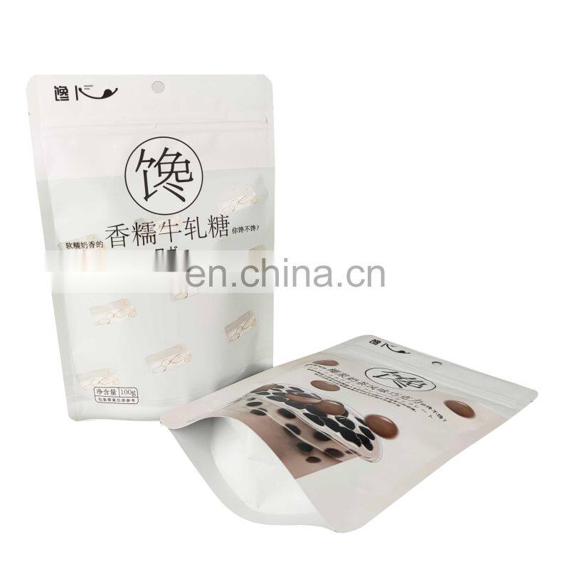 Mylar Bag Matte Customized Design Stand Up Pouch Zip Lock Plastic Stand Up Packaging Bags with Zipper