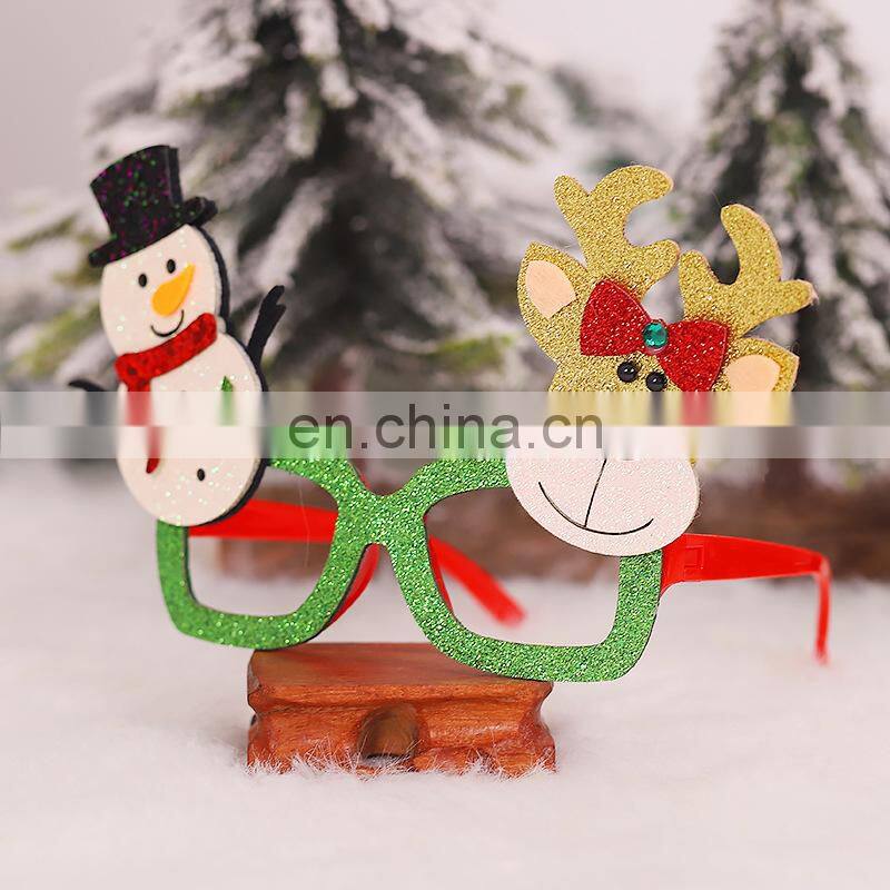 Santa Claus Xmas Tree Elk Glasses Frame Christmas Xmas Cute Cartoon Glasses Frame Christmas gifts for kids