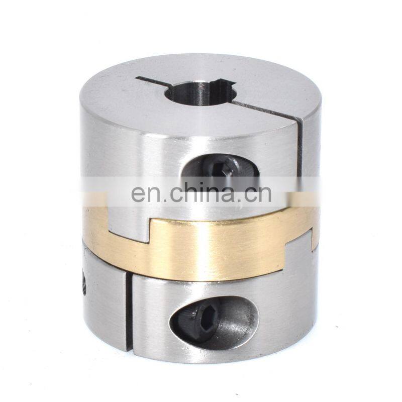 DINGJIAN Oldham coupling transmit torque rotate cnc stainless steel Bronze clamp type Coupler Model CHCBG-S