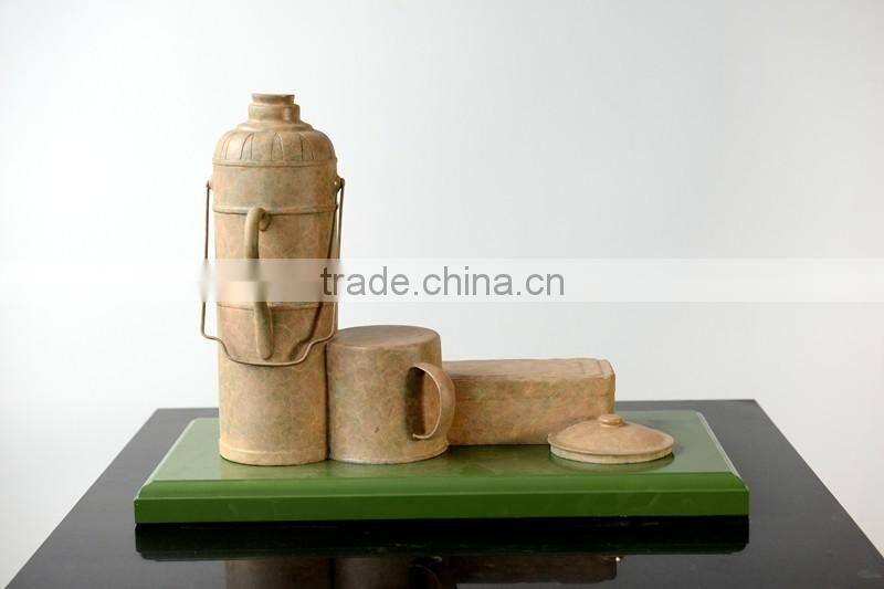 Home Decoration Bronze Live Statue Lunch box Sculpture Patented