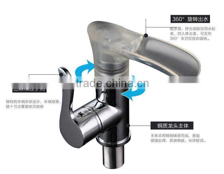 LED Color Temperature Control, Waterfall Faucet, Led Light faucet