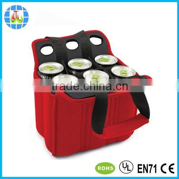 durable neoprene 6-pack beer bottle cooler for outdoor pinic