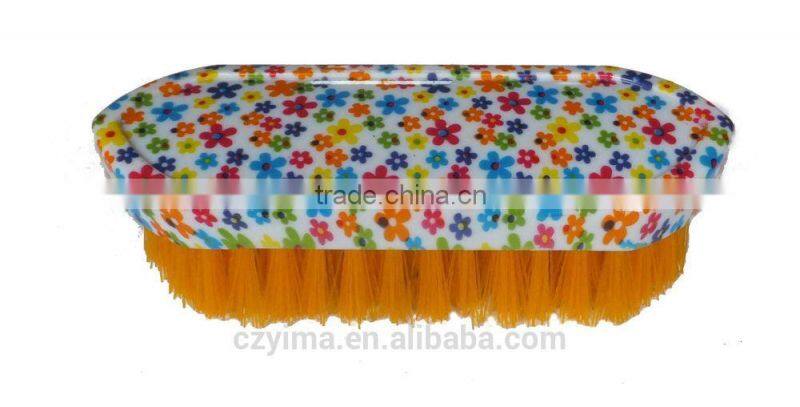 2015 new designed flower patterned horse dandy brush for grooming