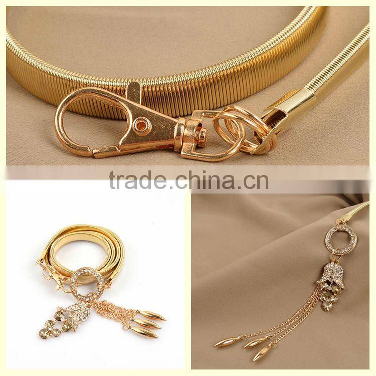 2014 new body jewelry beauty bell ring gold belly chains waist chains