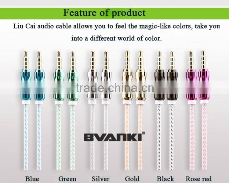 2016 best selling products Factory direct 3.5mm stereo male to male audio aux cable free samples