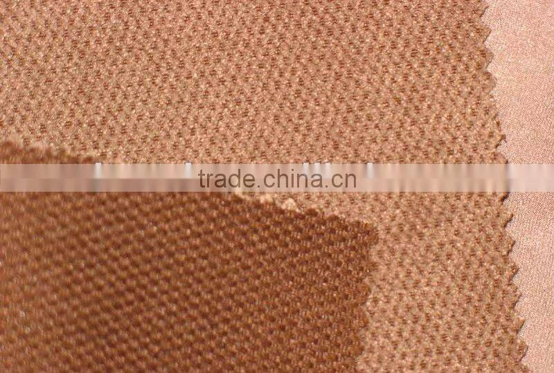 100 polyester tricot mesh suede fabric/net suede fabric