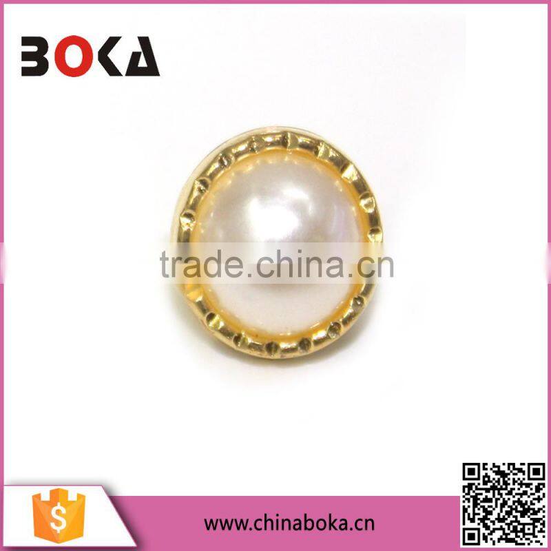 2015 hot sale wholesale customized designs round pearl buttons yiwu factory price