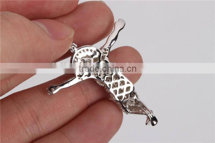 2015 fashion jesus cross 925 silver pendant necklace