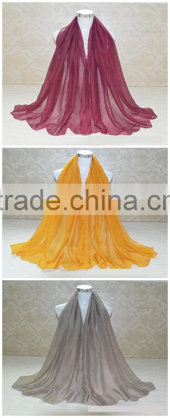 Wholesale Large Size Polka Dot Printed Charm Women Fashion Scarf