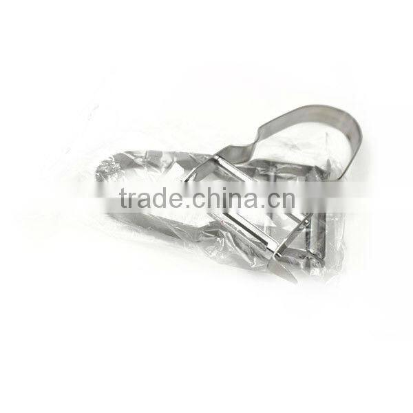 Blue plastic handle paring knife