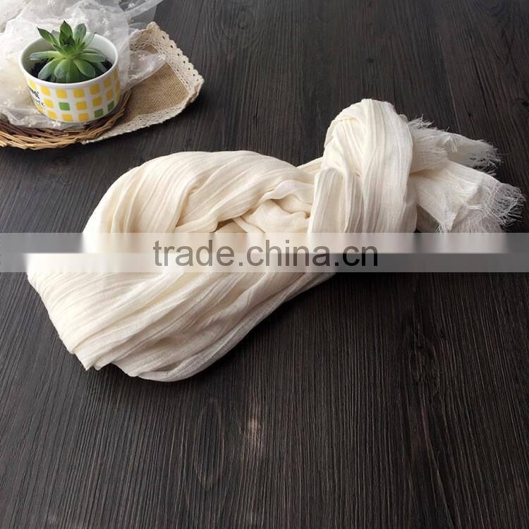 90CMX210CM Large Long Size Cotton Linen Plain Pashmina Shawl