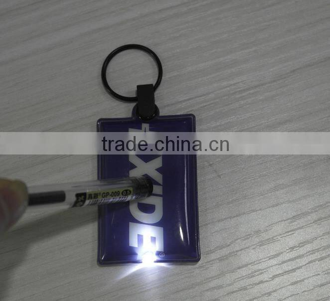 Environmental Custom Promotional gift Car Shape LED Squeeze Key lights soft pvc keychain