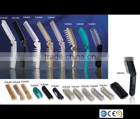 N162 Best selling whippy plastic hair styling hotel comb with color