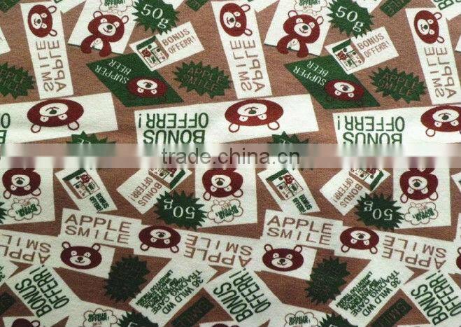 40s 350gsm printed 100% polyester velour