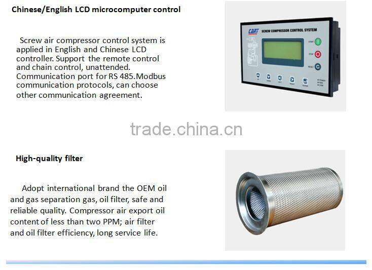 Variable frequency screw air compressor 22KW 30HP belt drive high efficiency industrial machine