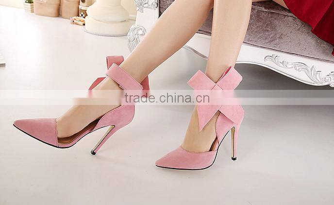 high quality red pointed toes high heel women pump shoes