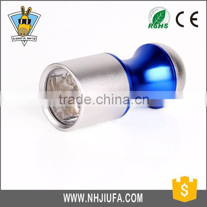 Button battery colorful promotional 6 LED flashlight,aluminium mini flashlight,logo customized led torch keychain flahslight