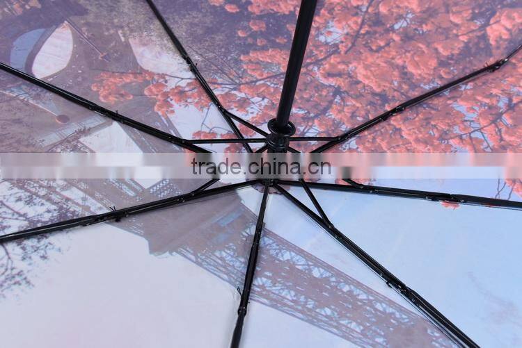 Auto open and colse windproof umbrella with digital printing umbrella