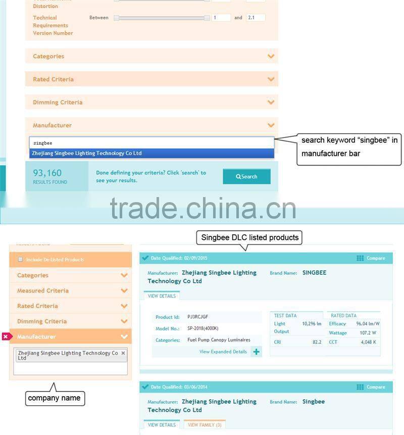 2016 best china supplier 150w led super bright garage lighting