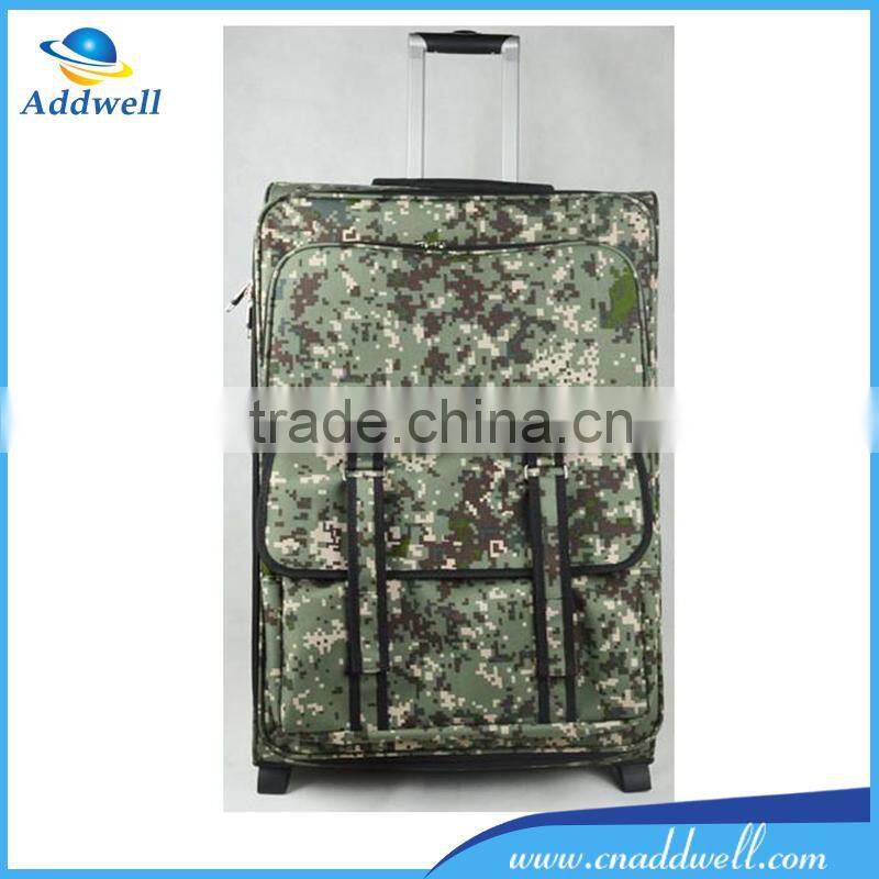 Outdoor camouflage trolley military travel bag