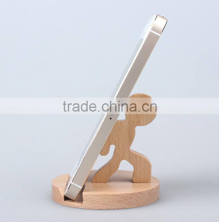factory price wholesale wooden apple mobile phone holder