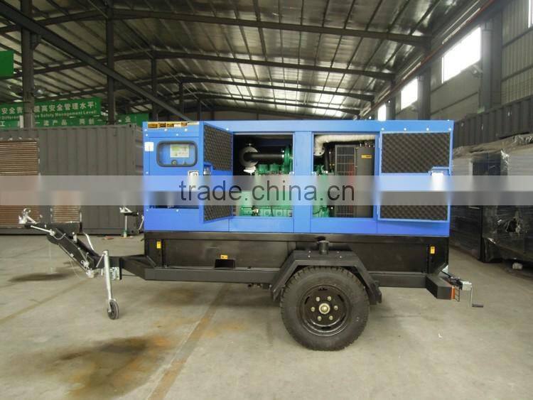 mobile trailer diesel genset with two wheels