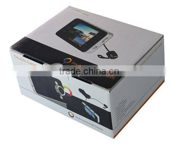 Chelong Factory 2.7inch dual lens G-sensor motion detection car sd card video recorder