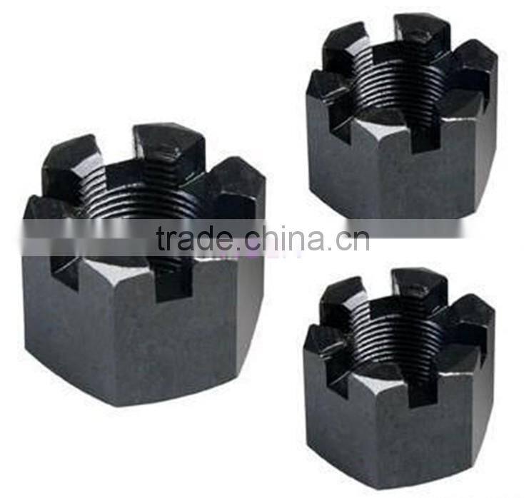 professional manufacture din935 hex slotted nuts