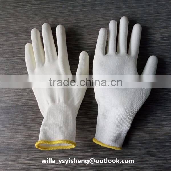 Wholesale gray pu coated nylon work glove from Linyi factory