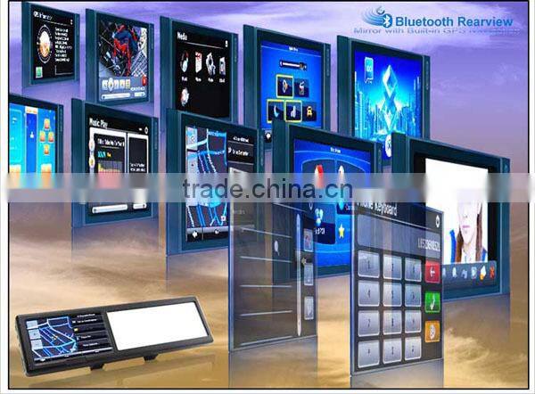 4.3 inch rearview mirror gps navigation system bluetooth avin fm