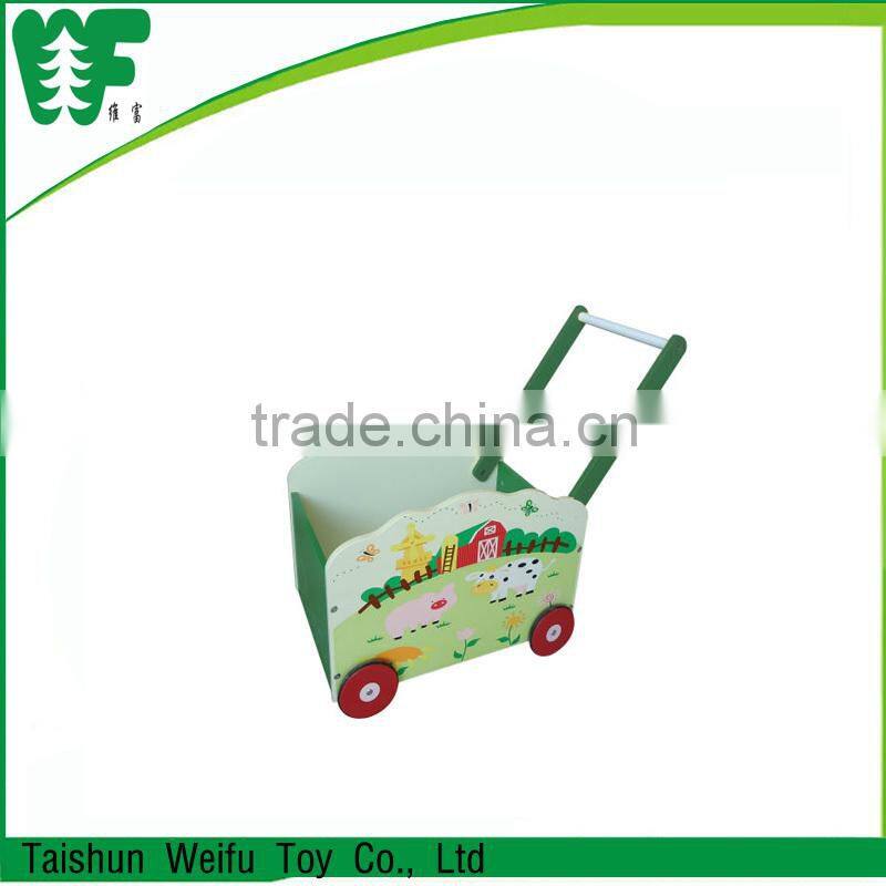 Hot sale wholesale wooden lovely baby doll stroller toy