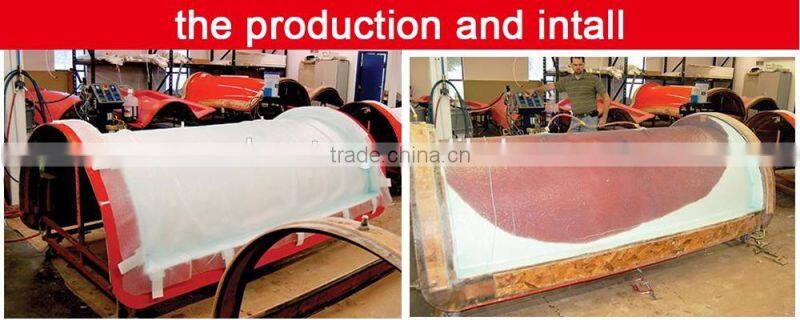 One-Tube Open Spiral Fiberglass Water Play Park Slide For Adults