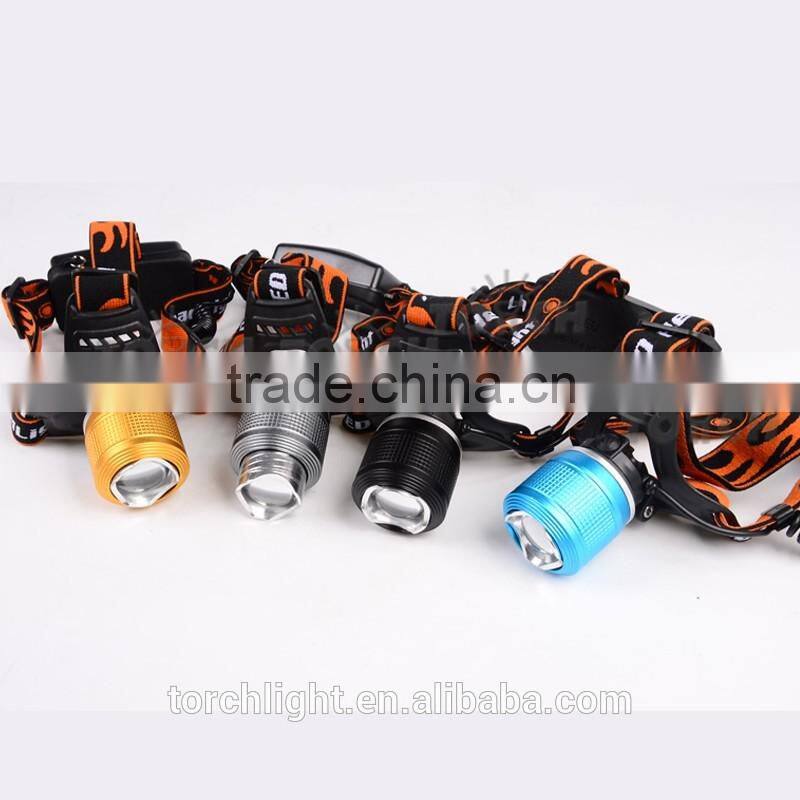 2000 Lumen ultra bright led headlights for camping&searching fashion design focus led head light