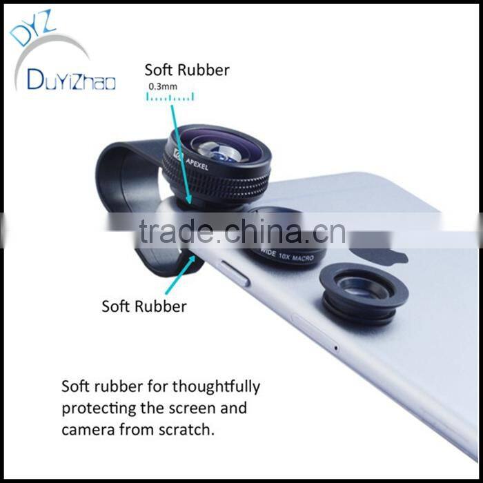 Universal Mobile phone Camera LensWide Angle Fish Eye Macro 3in1 Mobile Phone Lens